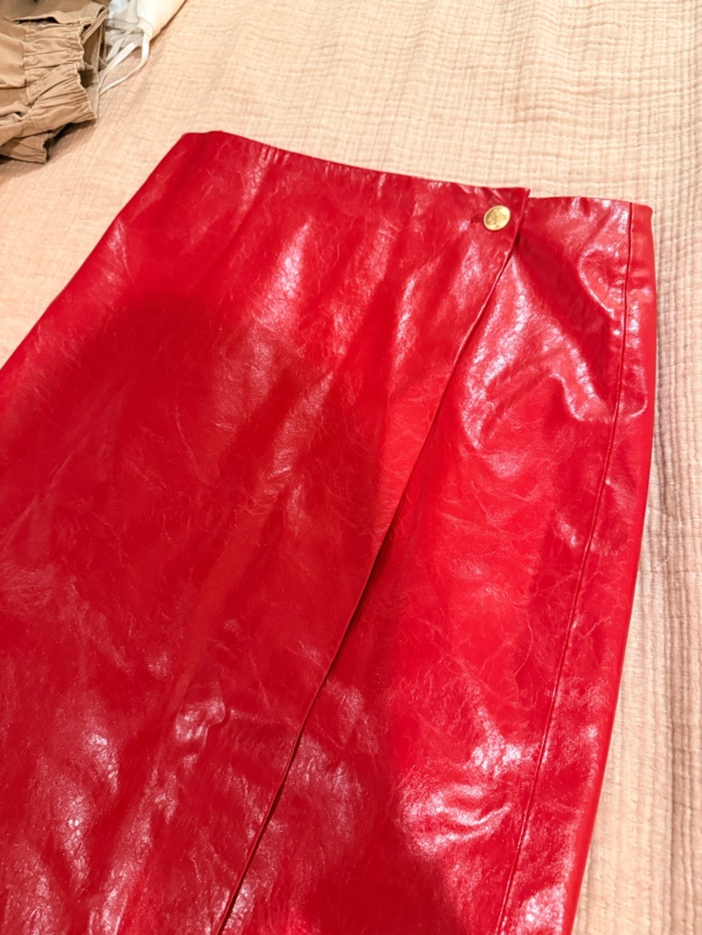 J. Crew Red Patent Midi Pencil Skirt - Picture 6 of 6